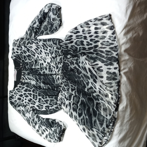 Pretty Angel womens animal print layered top - Picture 1 of 13